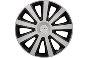 Goodyear 10623 Memphis Carbon Lot de 4 enjoliveurs de Voiture Noir/argenté 35 cm