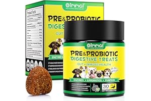 TIOUEO Probiotic Digestive Chews 30pcs, Probiotic Powerhouse for Digestive Harmony, Skin Comfort, Allergy Relief, Immune Boost - Ideal for Dogs Ultimate Canine Wellbeing
