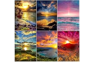 ELETIFFI Diamond Painting Broderie Diamant Peinture Kit Complet en Perle Diamant a Coller Paysage Accessoires Canevas 5d Tableau Enfant Adulte Strass Lot Puzzle Dessin Decoration Murale Chambre Soleil