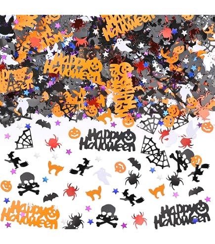 Coriandoli Per Halloween - 30g, Forme Zucca E Foglie D'Acero, Decorazione Tavolo E Feste, Multicolore