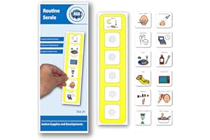 Autism Supplies And Developments IT_PM Kunststoff Visuelle Abendroutine (Italienisch), blau, S