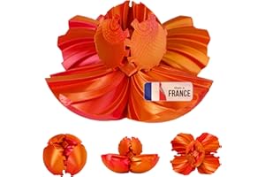 KOALA STUDIO Gear Ball Fidget - Sfera Rotante Portatile Antistress Stampata in 3D Idee Regalo Adulti - Compleanno Natale Formato Tascabile Feste Ansia Ufficio Piccola Leggera Gadget (Rosso Oro Brillante)