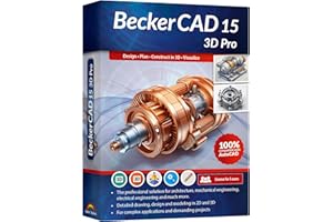 MARKT + TECHNIK BeckerCAD 15 3D PRO - for Printing, Home Design, Floor Plan, Architecture, Engineering, Electric and more software compatible with AutoCAD for Win 11, 10, 8