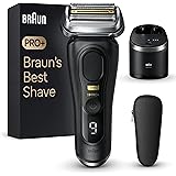Braun Series 9 PRO +, Rasoio Elettrico Barba, Rifinitore di precisione, Custodia Viaggio, Lame Flessibili, Stazione SmartCare