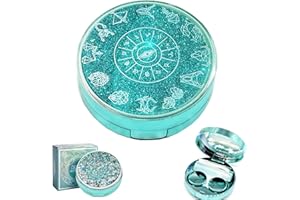 MZSX Contenitore per lenti a contatto, Ragazza magica, Plastica di alta qualità, Mini porta lenti a contatto Travel Kit Box, Include Un Astuccio per Due flaconi per liquidi e pinzette
