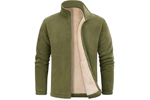 UMIPUBO Chaquetas Hombre Invierno Sudaderas sin Capucha Cremallera Polar Ropa Hombres Casual Abrigo Térmico Sweatshirt