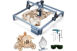 Macchina per incisione laser SCULPFUN S9, taglierina laser CNC effetto 90 W, area 410x420 mm, taglio laser a diodi 5,5 W, messa a fuoco laser 0,06 mm, adatta per legno, metallo, acrilico