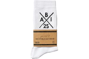 StickyMemes030 Abitur 25 Socken/Abi 25 Socken Tennissocken Größe 38-46