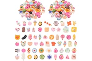 YBEATY 100 sztuk miniaturowych artykułów spożywczych z żywicy syntetycznej, domek dla lalek, zestaw do zabawy, akcesoria dla dorosłych