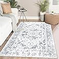 Famibay Rugs Living Room Soft Fluffy Area Rugs Anti Slip Bedroom Rugs 80x150cm Short Pile Boho Grey Carpet for Living Room Bedroom Kitchen