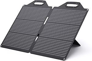 100W ETFE Solar Panel, BigBlue Solarpowa100 Folding Solar Panels(24V/4.16A) with Kickstands for Cellpowa 600 Power Station, IP68 Waterproof, Portable Solar Charger for Camping,Van,Hurricane Season