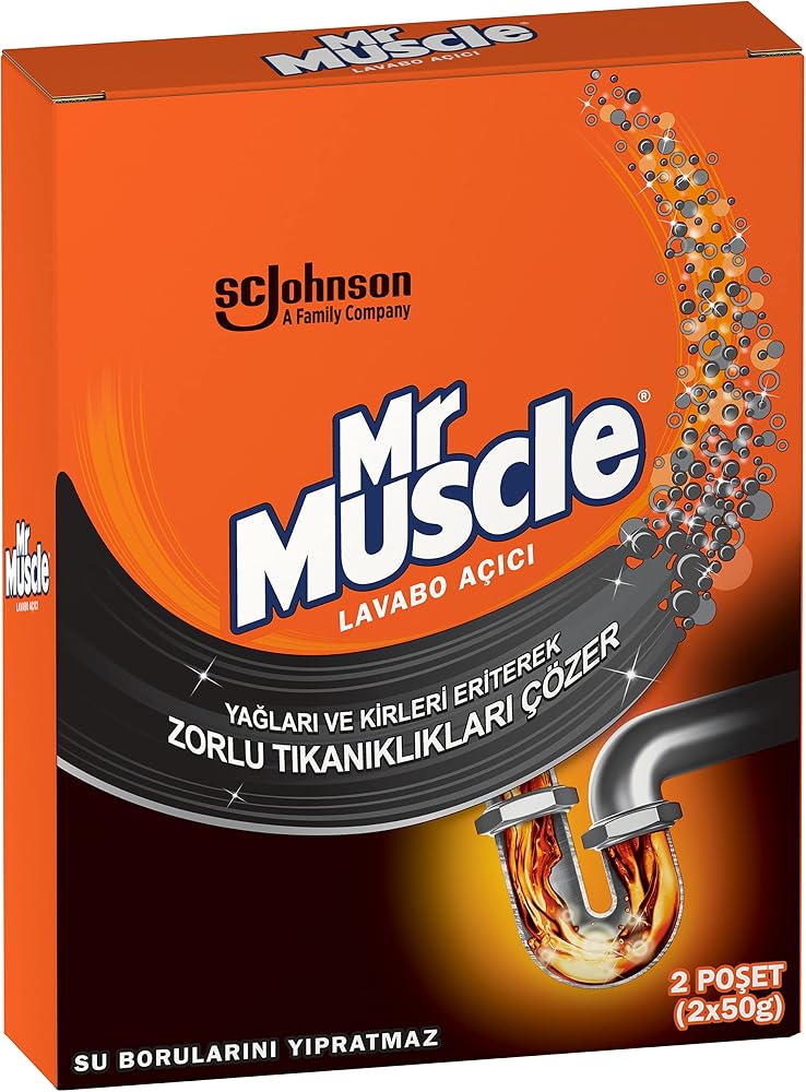 Mr. Muscle Granül Lavabo Açıcı 2li Paket, Toz, 2x50 g