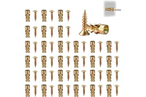 30 Set 6x14mm Expansionsskruvar för Skåpgångjärn, Reparationsskruv och Ankare i Kolstål för Restaurering av Avskalade Hål och Gängor Säker Infästning av Skåpdörrar