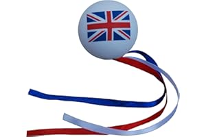 AERIALBALLS Union Jack GB Ball with Ribbons Car Aerial Ball Antenna Topper OR Dashboard Wobbler!