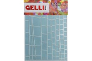 Gelli Arts Échelle Pochoir, matière synthétique, Blanc, 22.7 x 15.2 x 0.1 cm