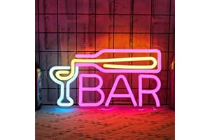 CoolGift Mart Bar Neon Sign, Dimmable LED Bar Light for Wall Decor, USB Powered, Aesthetic Decoration for Home, Bistro, Party, Club