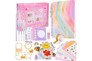 LEMESO Journal Intime Fille Kit Scrapbooking Enfant Carnet Secret Cadeau Fille 8 9 10 11 12 Ans Cadeaux d'Anniversaire Noël