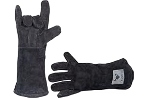 FENNEK | Premium rękawice do grilla ze skóry | bardzo odporne na wysokie temperatury | 1 para - rozmiar uniwersalny