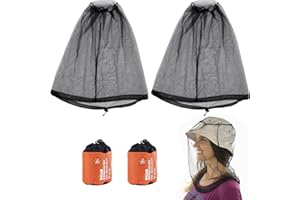 GETRICH 2 Pcs Moskitonetz Kopf, Kopfnetz Gesichtsnetz Kopfbedeckung für Outdoor Moskitonetz für Kopf für Moskitoschutz Bienenschutz Fischerei Klettern Wandern