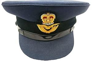 handembroideryuk RAF Royal AIR Force Officers Peaked Cap HAT with Bullion Badge