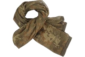ToopMount Sniper Veil Foulard maillé Tactique Camouflage 70.9X35.5 Pouce Polyester Sniper Face Couverture Militaire Écharpe En Maille
