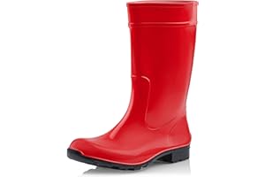 Ladeheid Bottes de Pluie Femme en Caoutchouc PVC avec Semelle Extérieure Antidérapante 100% Imperméable Chaussures pour Femmes résistantes à l'eau LA-967