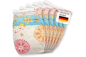 ‎HELESS Heless 6635 - Puppenwindeln, 6 Stück, am Bund bedruckt mit farbenfrohen Spielzeugmotiven, wiederverwendbarer Klettverschluss, Größe 35 - 50 cm, Weiß