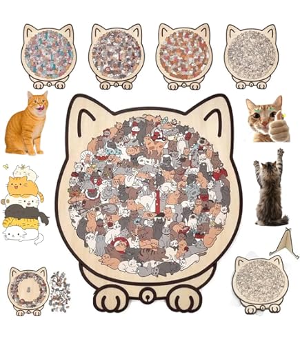 Puzzel - Yoga katten - 1000 stukjes | Funshop Houten Puzzel - Yoga katten - 1000 stukjes | Funshop Houten