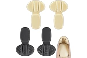 ZOERBUFAN Confezione da 4 Inserti per Tallone, Riutilizzabili, Autoadesivi per Scarpe Sportive, Antiscivolo per Scarpe Troppo Grandi, Cuscinetti per Piedi per Donne e Uomini, Anti Vesciche(Marrone e Nero)
