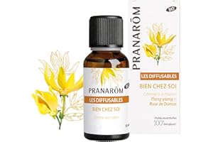 Pranarôm - Les Diffusables Bien Chez Soi - Mélange Huiles Essentielles pour Diffuseur - Cocooning - Ylang-Ylang Et Rose de Damas Bio - 30 ml