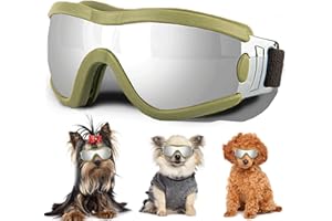 NICERINC PET Small Dog Sunglasses with Adjustable Strap UV Protection, Winproof Puppy Sunglasses, Suitable for Dogs Eyes Protection?Soft Dog Goggles