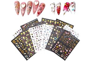 KISSTTA 18 arkuszy naklejek na paznokcie, naklejki na paznokcie, samoprzylepne, złote laserowe naklejki na paznokcie, samoprzylepne naklejki na paznokcie, dekoracja, akcesoria do stylizacji paznokci