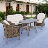 ReHome Rattan Orkide Bah&ccedil;e Takımı (2+1+1+Masa) A&ccedil;ık Kahve | Bah&ccedil;e ve Balkon Mobilyası Oturma Grubu