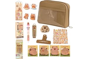 Byhsoep 81 Pièces Ensemble Papeterie, Trousse à Crayons Grande Capacité, Trousse Scolaire Kawaii Étui Crayons, pour Le Bureau/l'École/Les Étudiants/Les Enfants