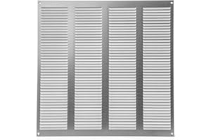 REPA MARKET Copertura per bocchetta dell'aria zincata, 40 x 40 cm, griglie d'aria di ritorno in acciaio, per soffitto e parete laterale, HVAC, con schermo di protezione (40 x 400 mm, zincato)