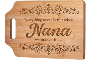 Giftasy Nana Gifts, Nana Christmas Birthday Gifts, Unique Handmade Engraved Cutting Board, Kitchen Gifts for Nana from Grandchildren, Presents for Nana on Christmas Mother's Day