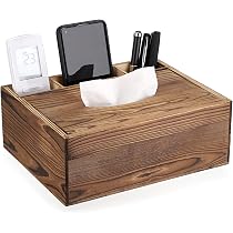 YARNOW Scatola Portafazzoletti In Legno Vintage – Rettangolare E Decorativa Per Casa O Ufficio