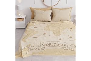 PETTI Artigiani Italiani - Copriletto Una Piazza e Mezza Primavera Estate, Coperta Leggera Una Piazza e Mezza, Lenzuola Copriletto, World 02 100% Made in Italy