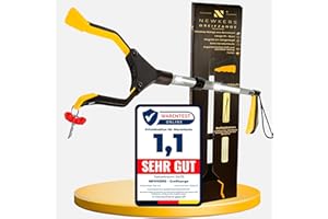 NEWKERS® [75-111cm] Greifzange für Senioren, Greifer mit Aluminium Teleskop Stange für individuelle Einstellung und starkem Griff mit 360° Drehkopf, Ergonomischer Reacher für Senioren mit Magnet-Greif