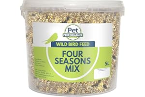 Copdock Mill Pet Performance Wild Bird Four Seasons Mix 5 Litre Tub – All Year-Round Wild Bird Seed – 100% Natural Ingredients – Suitable for All Wild Bird Species