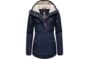 Ragwear Damen Winterjacke Warmer Kurzmantel mit Kapuze Monade XS-6XL