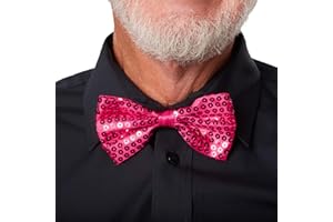 dressforfun 901019 Pailletten Fliege für Damen und Herren, Glitzer Schleife in Einheitsgröße, Bow Tie für Party Kostüm Fasching Karneval Zubehör Accessoire - Diverse Farben -