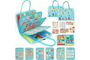 SK MISS Busy Board Montessori 1 2 3 Años, Busy Book Toddler Libro Bebe Juguetes, Tablero Sensorial Montessori Activity Board, Educación Temprana Regalo para Niños