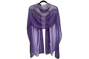 GFM® Bufanda de seda de dos tonos para damas de honor de boda de noche