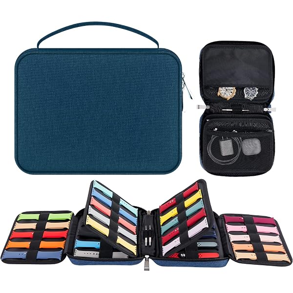 Sac De Rangement Pour Bracelets De Montre - Organisateur Étanche Avec 40 Emplacements | Nylon Noir