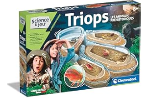 Clementoni | Triops : Les Animaux Préhistoriques pour Enfants 8 Ans+| Science & Jeu | Kit Scientifique | Aquarium avec Loupe et Thermomètre | Élevage de Crustacés Préhistoriques | Idée Cadeau
