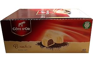 Cote D'or Bouchees White White Wit Belgian Chocolates 24,5 g Lot de 48
