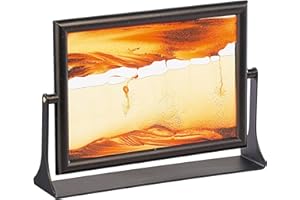 Infactory Kit per lavoretti con la Sabbia per Bambini - Sabbia Immagine di inclinazione: Quadro di Sabbia Eldorado con Cornice Girevole in Metallo, 13 x 18 cm (Armoniche Immagini di Sabbia)