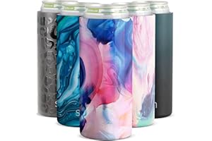 Simple Modern Skinny Can Cooler for Slim Beer & Hard Seltzer 12oz Insulated Stainless Steel Sleeve, Slim (12oz), Pattern: Dreamcicle