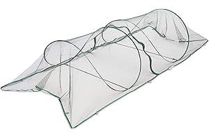 Relaxdays Túnel Cultivo, 2,5 m, Protector Huerto Malla, Horizontal, Red para Hortalizas, Montaje Pop Up, Plegable, Verde, 70 x 110 x 250 cm